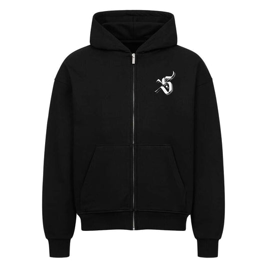 S - Oversized Zipper Hoodie Black