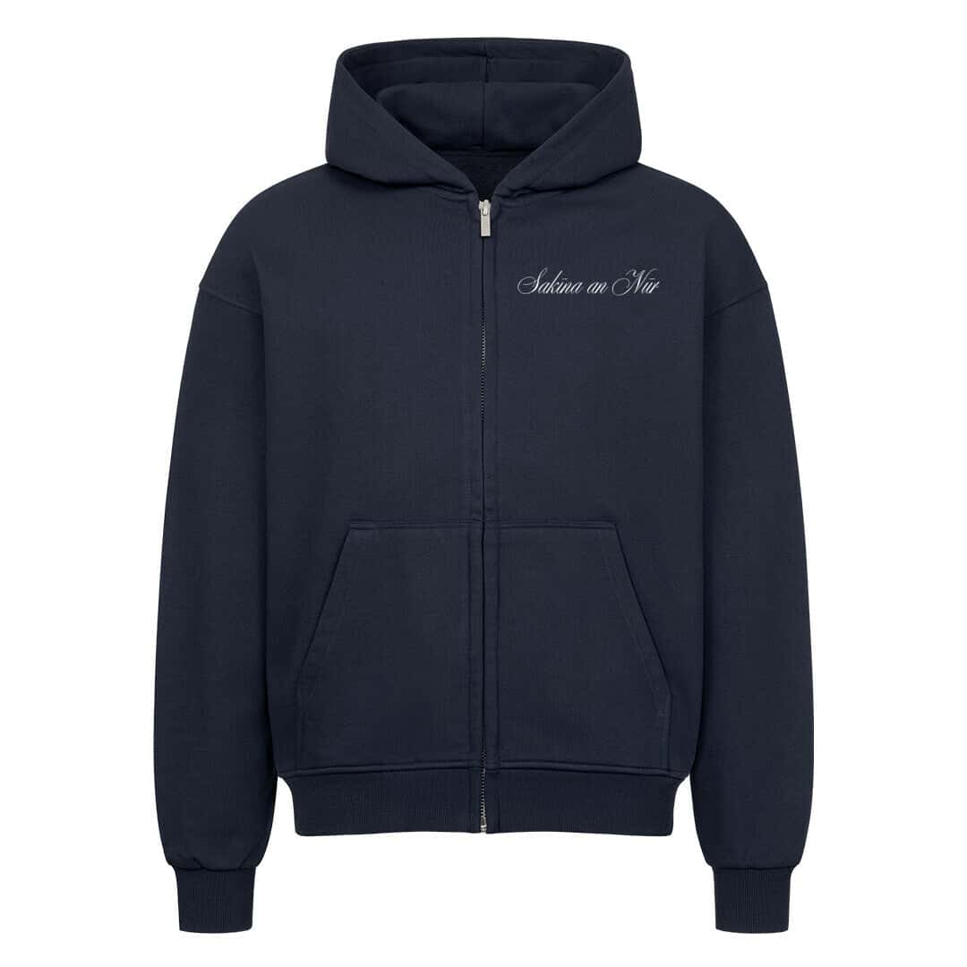 Sakīna - Oversized Zipper Hoodie French Navy